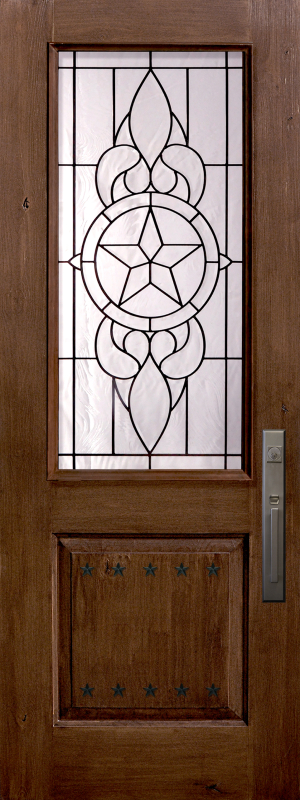 Decorative Glass Fiberglass Doors